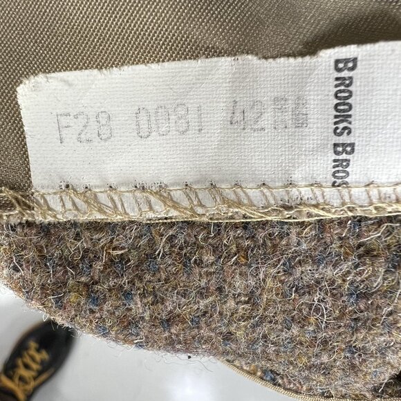 Brooks Brothers Mens 42R Reversible Herringbone Tweed Wool & Cotton Trench Coat - Picture 14 of 16